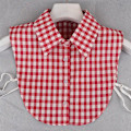 Miniatyrbilde 3 av 5: Dame falsk krage Avtakbar krage - Barn Vår, Høst Vinn Red and black plaid