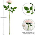 Miniatyrbillede 4 af 5: Kunstig Rose 10 stk. Åben Blomsterbuket Falske Rosestængler Falske Silke Blomster (Brændt Orange) Blush