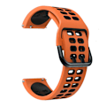 Miniatyrbillede 1 af 4: Orange Sort Orange Sort 20mm Silikonerem kompatibel med Garmin Venu 2 Plus