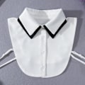 Miniatyrbillede 4 af 5: Dame falsk krave Skjortekrave Sort Hvid Blusekrave Alle White round neck cotton