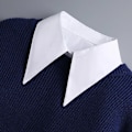 Miniatyrbild 4 av 5: Dam falsk krage Vinter Vår Ren Bomull All-Match Casual Anti-Wrinkle pointed collar (white)