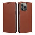 Fodral för iPhone 16 Pro brun RFID-skyddande Flip