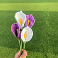 Miniatyrbilde 4 av 11: 5 stk. Heklet Calla Lily Strikkede Kunstige Blomster Kreative Gaver til Venninnebursdag Kvinner Bryllup White 5pcs