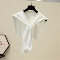 Miniatyrbilde 5 av 5: Dame falsk krage Avtakbar halv Ren farge Allsidig La White Average size