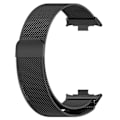 Miniatyrbillede 4 af 5: Sort Sort Milan Magnetisk Stål Mesh Rem kompatibel med Xiaomi Mi Band 8 Pro