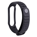 Pikkukuva 2 / 5: Musta Musta yhteensopiva Xiaomi Mi Band 6 / 5 Universal silikoni kellon ranneke