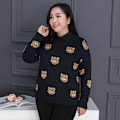 Miniatyrbilde 3 av 4: Dame falsk krage Vintergenser Hals Mote Skjortekrage D Black round neck 4XL