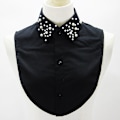 Miniatyrbilde 5 av 5: Dame falsk krage Avtakbar halv Avtakbar Avtakbar Cott free Black