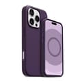 Etui til iPhone 16 knaphulning + magnetisk læderanimation + LOGO Mørk lilla læder Magnetisk pop-up officiel high-end