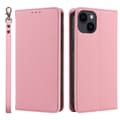 Fodral för iPhone 16E Rosa Pebbled Magnetiskt Flip