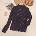 Miniatyrbilde 1 av 5: Dame falsk krage Avtakbar halv turtleneck Western Style S Dark Blue Average size
