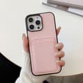 Fodral för iPhone 16 Rosa litchimönster kort Pebbled lädertextur Plånbok med korthållare