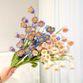 Miniatyrbillede 2 af 11: 6 stk. 40 cm Hæklet Blomsterbuket Kunstig Liljekonval Håndlavede Strikkede Blomster Hæklede F Purple 6 Pcs