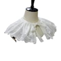 Miniatyrbilde 1 av 5: Dame falsk krage Avtakbar halv Bomull Hul Broderi White