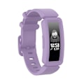 Pikkukuva 1 / 5: Vaaleanvioletti Vaaleanvioletti yhteensopiva Fitbit Inspire Hr / Ace 2 silikoniälykellon rannekkeen kanssa (valkoinen)