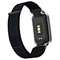 Miniatyrbillede 4 af 5: Sort Sort PC-kabinet + Nylon Loop-rem kompatibel med Xiaomi Mi Band 7 Pro