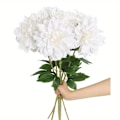 Miniatyrbillede 10 af 11: 6 stk. Dahlia Kunstige Blomster 60 cm Falske Blomster Silke Dahlia Blomster Fake Blomster til Bryllupsfest Champagne 6 Pcs