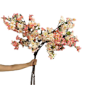 Miniatyrbilde 5 av 6: Kunstige kirsebærblomstgrener store falske blomster bryllupsdekorasjon hjemme pink