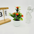 Miniatyrbild 9 av 10: Konstgjorda Lotusblad: Set med 5 Små Krukväxter Bonsai för Utomhus- eller Inomhusdekoration – Perfekt för Yellow Height 18CM*Width 11CM