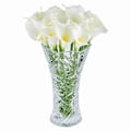 Miniatyrbillede 3 af 3: 20 stk. Kunstige Calla Liljer Brude Bryllupsbuket Blomster Real Touch Dekorativ Buket (Hvid)