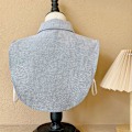 Miniatyrbilde 4 av 5: Dame falsk krage Avtakbar halvfarget skjorte Bottomin Large army green plaid L size
