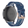 Miniatyrbillede 4 af 5: Blå Blå Stribet Vævet Nylon Urrem Kompatibel med Xiaomi Mi Watch Color, Garmin Vivoactive 4
