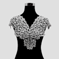 Miniatyrbilde 1 av 5: Dame falsk krage Avtakbar halvbrodert Polyester Fila White White