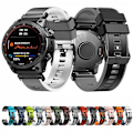 Miniatyrbillede 4 af 4: Orange Sort Orange Sort Tofarvet Silikone Urrem kompatibel med Garmin Fenix 7x