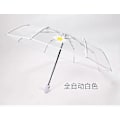 Miniatyrbillede 1 af 5: Transparent Automatisk Paraply Dame Paraply Foldbar Parasol Til Regn Og Sol Vindtæt Dame Regn Paraplyer Automatic white