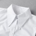 Pikkukuva 4 / 5: Naisten tekoviulus irrotettava neulepaita All-Match Point White square-cut collar