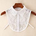 Pikkukuva 1 / 4: Naisten tekoviulus Irrotettava kaulus Yhteensopiva neulekoriste White lace wheel