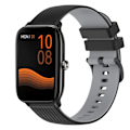 Miniatyrbilde 1 av 5: Svart Grå Svart Grå Tofarget Silikonklokkereim kompatibel med Xiaomi Haylou Gst Ls09b kompatibel med Xiaomi Haylou Gst Ls09b