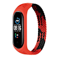Miniatyrbillede 1 af 5: Rød Sort Rød Sort kompatibel med Xiaomi Mi Band Nylon Urrem, Størrelse: xs 140mm Xs 140mm