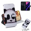 Fodral till iPhone 13 panda Målad tiger tryck plånbok med korthållare