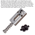 Miniatyrbilde 4 av 5: 6 stk. Roller Saddle Bridge Strengesadler for Elektrisk Gitar Gull