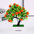 Miniatyrbilde 5 av 5: 1 stk. Kunstig potteplante uten vanning, klar tekstur, falsk blomst i plast, bryllupsdekorasjon Orange