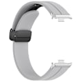 Miniatyrbillede 4 af 5: Lysegrå Lysegrå Magnetisk Spænde Silikonerem kompatibel med Xiaomi Mi Band 8 Pro