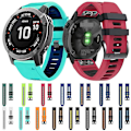 Miniatyrbillede 5 af 5: Orange Sort Orange Sort Silikone Urrem kompatibel med Garmin Epix Gen2