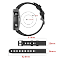 Miniatyrbilde 5 av 5: Sort Sort Smartklokke Hurtigutløser Silikon Armbånd Klokkereim kompatibel med Garmin Fenix 6 22mm