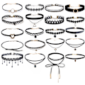 Miniatyrbilde 1 av 5: Dame falsk krage Avtakbar halv Choker / Halskjede Kombinasjon TKZK(20-piece set)