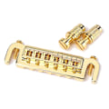 Miniatyrbillede 4 af 5: Elektrisk Guitar Rullebro Saddel Tailpiece Combo Krom Reservedele Gold