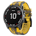 Miniatyrbilde 1 av 4: Gul Gul Kamuflasje Silikon Klokkereim kompatibel med Garmin Fenix 7