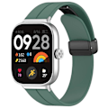 Miniatyrbillede 1 af 5: Mørkegrøn Mørkegrøn Magnetisk Spænde Silikonerem kompatibel med Xiaomi Mi Band 8 Pro