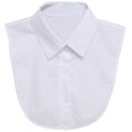 Miniatyrbilde 1 av 5: Dame falsk krage Avtakbar halv Inner Wear Base Vinter Shi Chiffon peaked lapel White