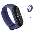 Miniatyrbillede 1 af 5: 2 i 1 Silikone Urrem med TPU Skærmbeskyttelse kompatibel med Xiaomi Mi Band 4 (Sort)