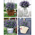Miniatyrbillede 2 af 5: 10 Bundter Kunstige Lavendelblomster Kunstige Blomster og Planter UV-bestandig Plastik Lilla Falsk til Boligindretning Forårshave Gård Purple 10 Pcs