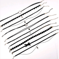 Miniatyrbilde 5 av 5: Dame falsk krage Avtakbar halv Choker / Halskjede Kombinasjon TKZK(20-piece set)