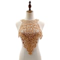 Miniatyrbilde 2 av 4: Dame falsk krage Avtakbar halv Blonde Korsage Polyester Fil Wine Red Wine Red