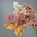 Miniatyrbillede 3 af 5: 3D-printet edderkoppeorkidé-simuleringsblomst til hjem, hotel, bryllupsdekoration White