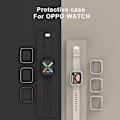 Miniatyrbillede 3 af 5: Kompatibel med Oppo Watch 46mm TPU Etui, Farve: sort+hvid Lysende Grøn